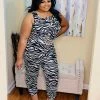 PASH BOUTIQUE New Arrivals Zebra Jumpsuit
