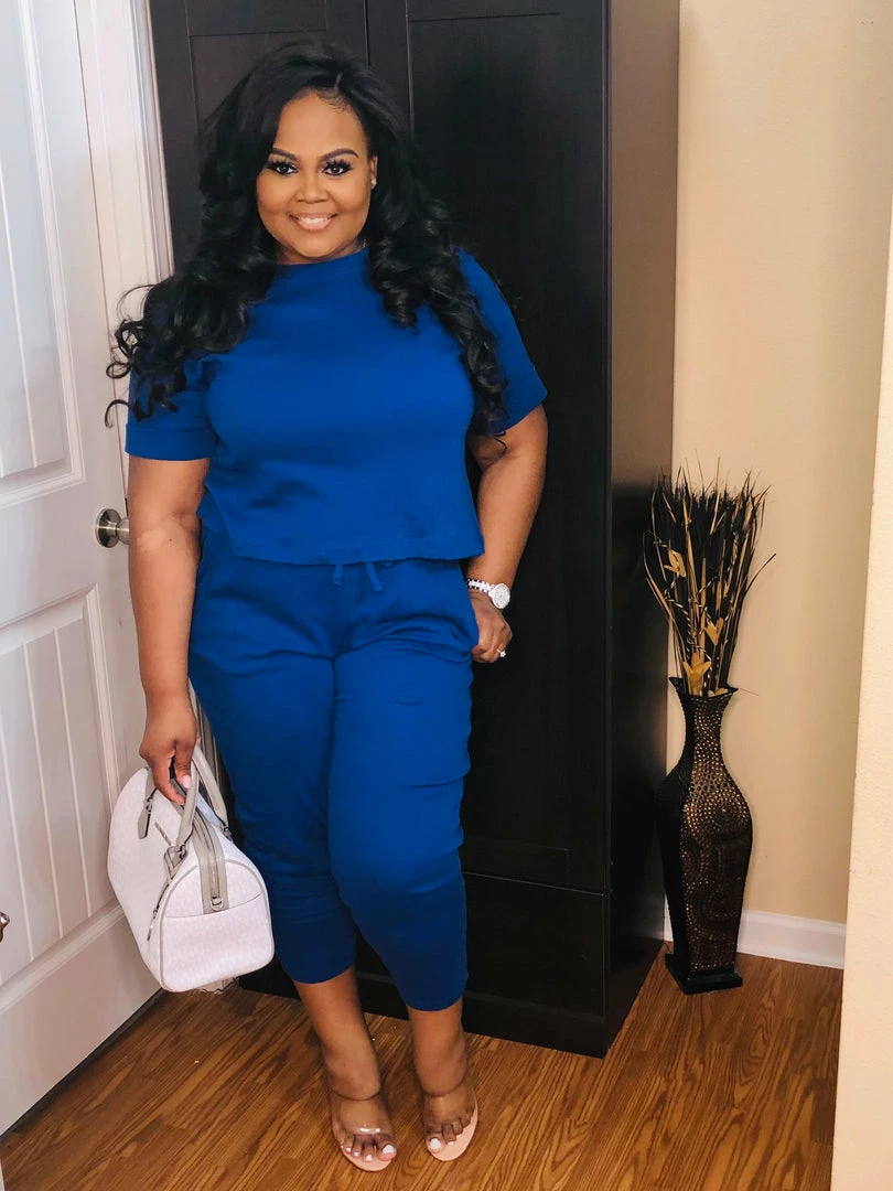 PASH BOUTIQUE Mid Navy Jogger Set