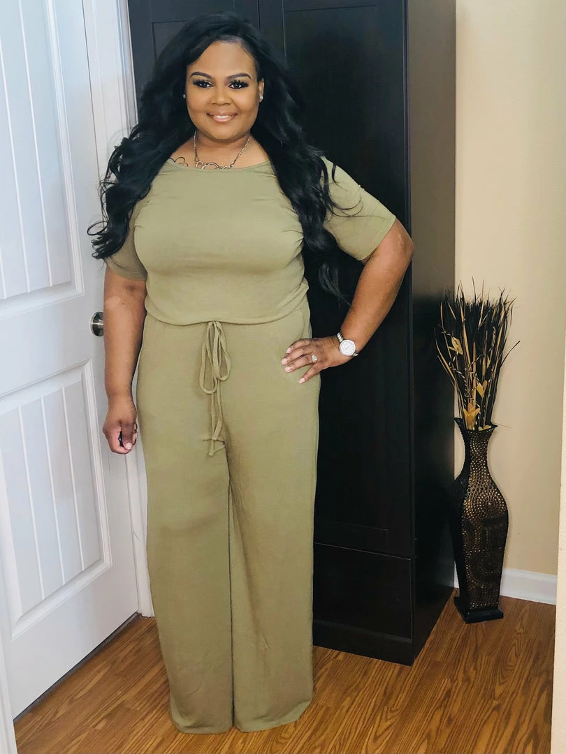 PASH BOUTIQUE Khaki Plus Jumpsuit
