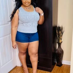 PASH BOUTIQUE Grey Cute Tee