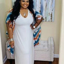 PASH BOUTIQUE New Arrivals Sand Beige Plus Short Sleeve Maxi