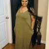 PASH BOUTIQUE New Arrivals Dusty Olive Plus Maxi Dress