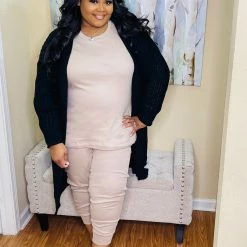 PASH BOUTIQUE Clearance Black Knit Plus Cardigan