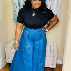 PASH BOUTIQUE Denim Palazzo Pants Clearance