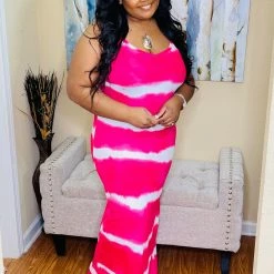 PASH BOUTIQUE Fuchsia Tye-dye Maxi New Arrivals