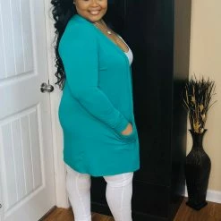 PASH BOUTIQUE K Green Plus Cardigan New Arrivals