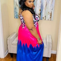 PASH BOUTIQUE Pink/Blue Maxi