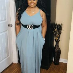 PASH BOUTIQUE New Arrivals Lt Green Plus Maxi Dress