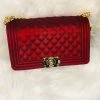 PASH BOUTIQUE Red Matte Jelly Purse Bags