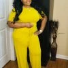 PASH BOUTIQUE Golden Wasabi Short Sleeve Jumpsuit New Arrivals