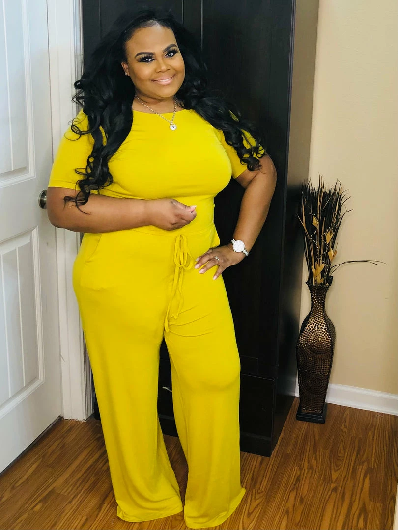 PASH BOUTIQUE Golden Wasabi Short Sleeve Jumpsuit New Arrivals