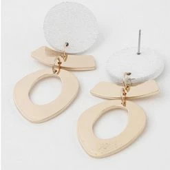PASH BOUTIQUE White/Gold Earrings Accessories