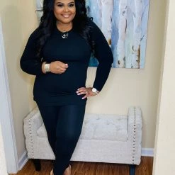 PASH BOUTIQUE Clearance Round Neck Long Sleeve Set “7 Colors Listed”