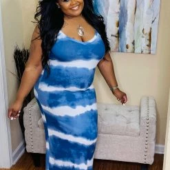 PASH BOUTIQUE Blue Tye-dye Maxi New Arrivals