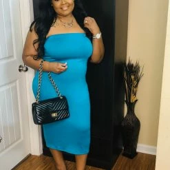 PASH BOUTIQUE New Arrivals Dark Jade Halter Plus Dress