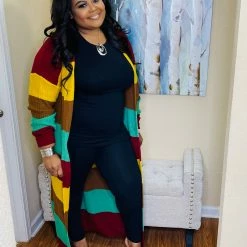 PASH BOUTIQUE Multicolored Plus Duster B