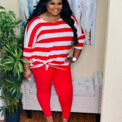 PASH BOUTIQUE Red /White Plus Set New Arrivals