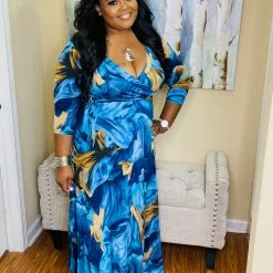 PASH BOUTIQUE New Arrivals Ocean Blue Maxi Dress
