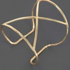 PASH BOUTIQUE Gold Cuff X Bracelet