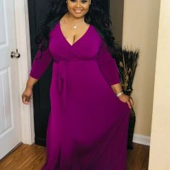 PASH BOUTIQUE Magenta Plus Dress