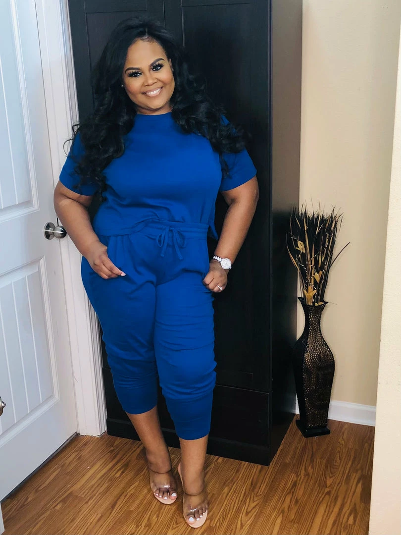 PASH BOUTIQUE Mid Navy Jogger Set