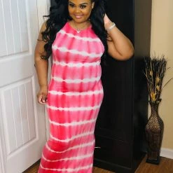PASH BOUTIQUE Dresses (Missy) Fuchsia Stripe Maxi Dress