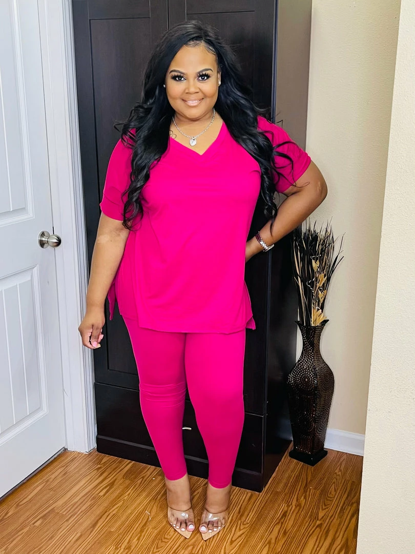 PASH BOUTIQUE Magenta Lounge Set