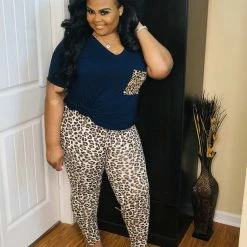 PASH BOUTIQUE New Arrivals Navy Leopard Set
