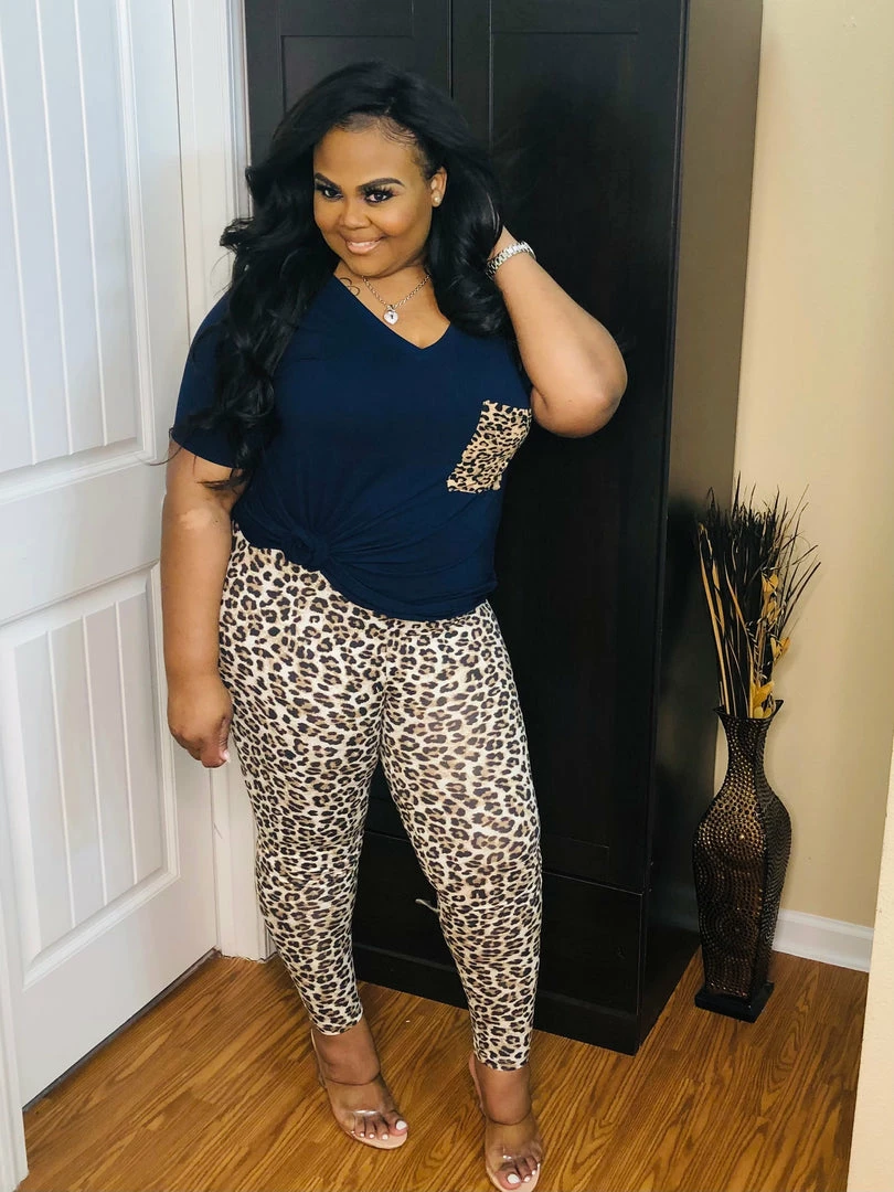 PASH BOUTIQUE New Arrivals Navy Leopard Set