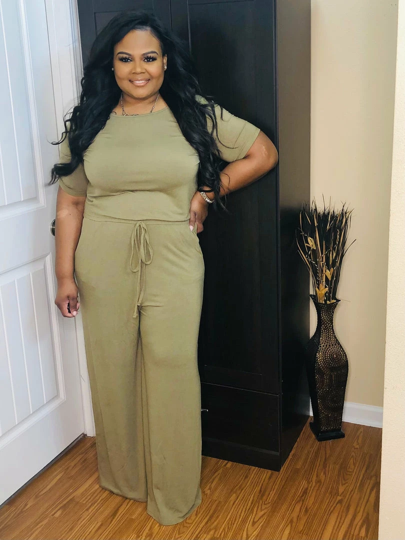 PASH BOUTIQUE Khaki Plus Jumpsuit
