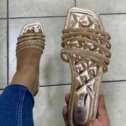 PASH BOUTIQUE Rose Gold Sandals