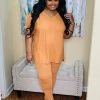PASH BOUTIQUE Butter Orange Plus Lounge Set New Arrivals