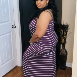 PASH BOUTIQUE Eggplant/Ivory Maxi Dress New Arrivals