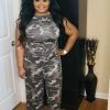 PASH BOUTIQUE New Arrivals Camouflage Dusty Jumpsuit