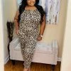 PASH BOUTIQUE Leopard Sleeveless Jumpsuit