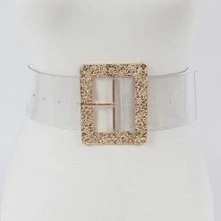 PASH BOUTIQUE Plus Clear Square Belts