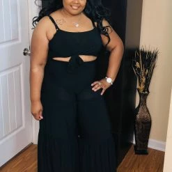 PASH BOUTIQUE Black Spaghetti Strap Set Sets (Missy)