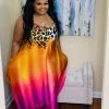 PASH BOUTIQUE Purple/Orange Flames Maxi Dress New Arrivals