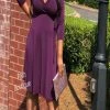 Pashboutique Clearance Purple Midi Dress