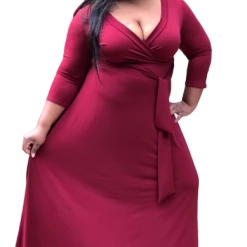 PASH BOUTIQUE Burgundy Plus Maxi Plus Dresses