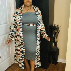 PASH BOUTIQUE New Arrivals Lt. Olive Halter Plus Dress