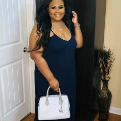 PASH BOUTIQUE Navy Strap Maxi