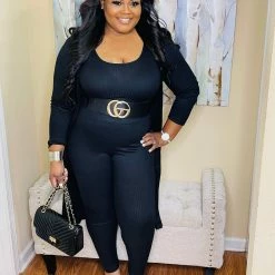 PASH BOUTIQUE Black 3pc Cardigan Set