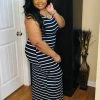 PASH BOUTIQUE Navy Stripe Maxi Dress