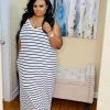 PASH BOUTIQUE Ivory/Black Maxi Dress New Arrivals