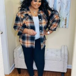 PASH BOUTIQUE Black Rust Shacket