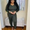 PASH BOUTIQUE Olive Long Sleeve Set