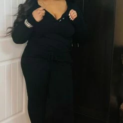 PASH BOUTIQUE Black Jogger Jumpsuit