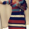 Pashboutique Dresses (Missy) Red/Blue Stripe Maxi